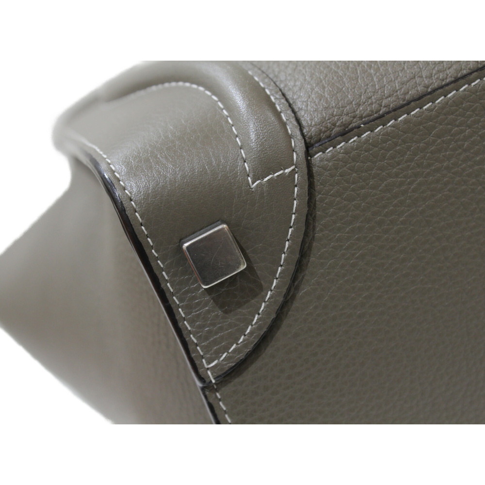 Celine Leather Shopper Gray Handbag Classic Luggage Greige - Picture 5 of 7